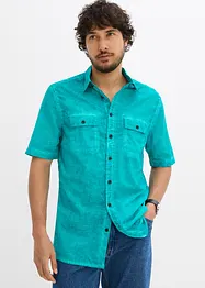 Overhemd met korte mouwen in washed out look, bonprix