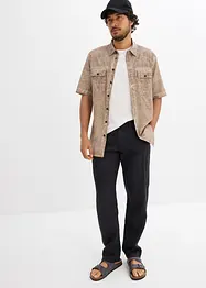 Overhemd met korte mouwen in washed out look, bonprix