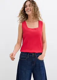 Longtop van katoen met carréhals, bonprix