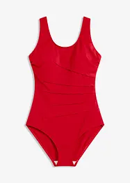 Corrigerend badpak met sierplooitjes, licht corrigerend, bonprix