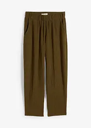 Wijde jersey broek van crêpe, cropped, bonprix