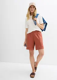 Wijde sweat short in een katoenmix, bonprix