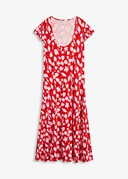 Gebloemde jersey jurk in een zachte viscosemix, bonprix