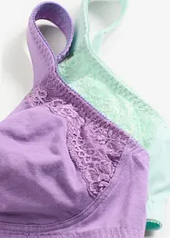 T-shirt bh zonder beugels, met katoen (set van 2), bonprix