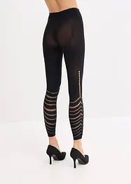 Legging met comfort tailleband en broderie anglaise 80 DEN, bonprix