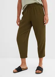 Wijde jersey broek van crêpe, cropped, bonprix