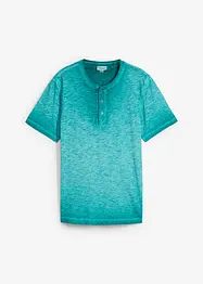 Henley shirt van biologisch katoen in washed out look, bonprix