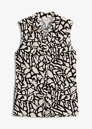Mouwloos poloshirt met rimpels, bonprix