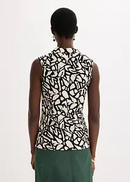 Mouwloos poloshirt met rimpels, bonprix