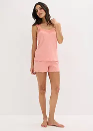 Shortama met sierlijk kant, bonprix