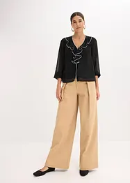 Chiffon blouse met volants, bonprix
