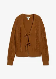 Gebreid vest met strikken, bonprix