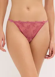 Tanga string met bloemenkant, bonprix