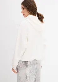 Hoodie van licht glanzende viscosemix, bonprix