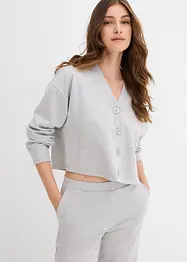 Sweatvest van licht glanzende viscosemix, bonprix
