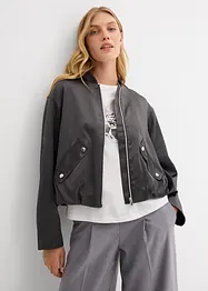 Bomber van glanzende viscosemix, bonprix