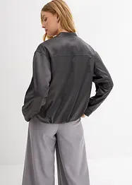 Bomber van glanzende viscosemix, bonprix