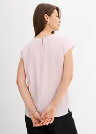 Blouse van satijn met korte mouwen, bonprix