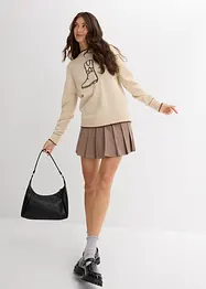 Fijn gebreide trui met oversized schouders, bonprix