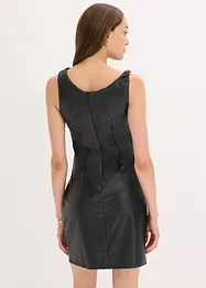 Off shoulder mini jurk van imitatieleer, bonprix