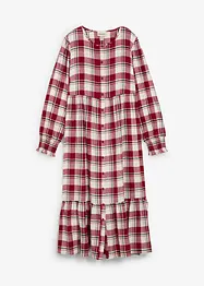 Midi jurk van flanel, bonprix