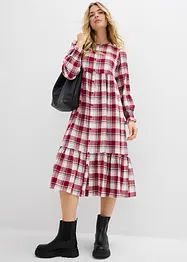 Midi jurk van flanel, bonprix