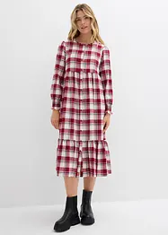 Midi jurk van flanel, bonprix