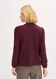 Gestructureerd shirt met afneembare strik, bonprix