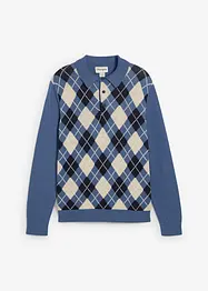 Polo-trui met Argylepatroon van puur katoen, bonprix