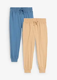 Joggingbroek van biologisch katoen (set van 2), bonprix