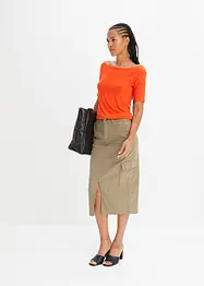 Carmen-shirt van een viscose mix, bonprix
