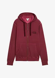 Sweatvest met capuchon in washed out look, bonprix