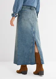 Maxi spijkerrok, mid waist, bonprix