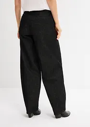 Barrel jeans mid waist met riem, bonprix