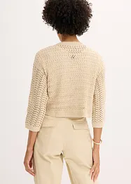 Bolero in gehaakte look, halflange mouw, bonprix
