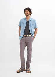 Regular fit chino met comfortband riem, straight, bonprix