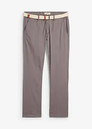 Regular fit chino met comfortband riem, straight, bonprix
