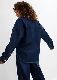 Oversized denim shacket van biologisch katoen, bonprix