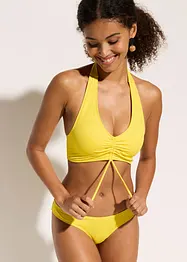 Bikini met halternek (2-dlg. set) met plooitjes, bonprix