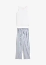 Geribde pyjama met culotte, bonprix
