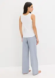 Geribde pyjama met culotte, bonprix