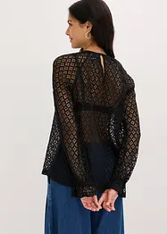 Kanten shirt met volants, bonprix