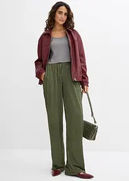 Jersey broek van gestructureerde crêpe, bonprix