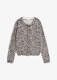 Fijn gebreid vest met luipaardprint, bonprix