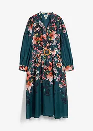 Ramie midi jurk (2-dlg. set met riem), bonprix