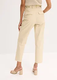 Satijnen broek met tapered fit, bonprix
