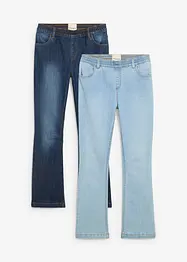 Instapjeans (set van 2), mid waist, bonprix