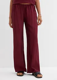 Slip-on broek van viscosemix met structuur, bonprix