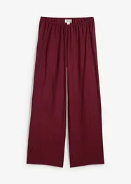 Slip-on broek van viscosemix met structuur, bonprix