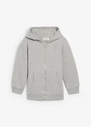 Sweatvest met capuchon in een zachte katoenmix, bonprix